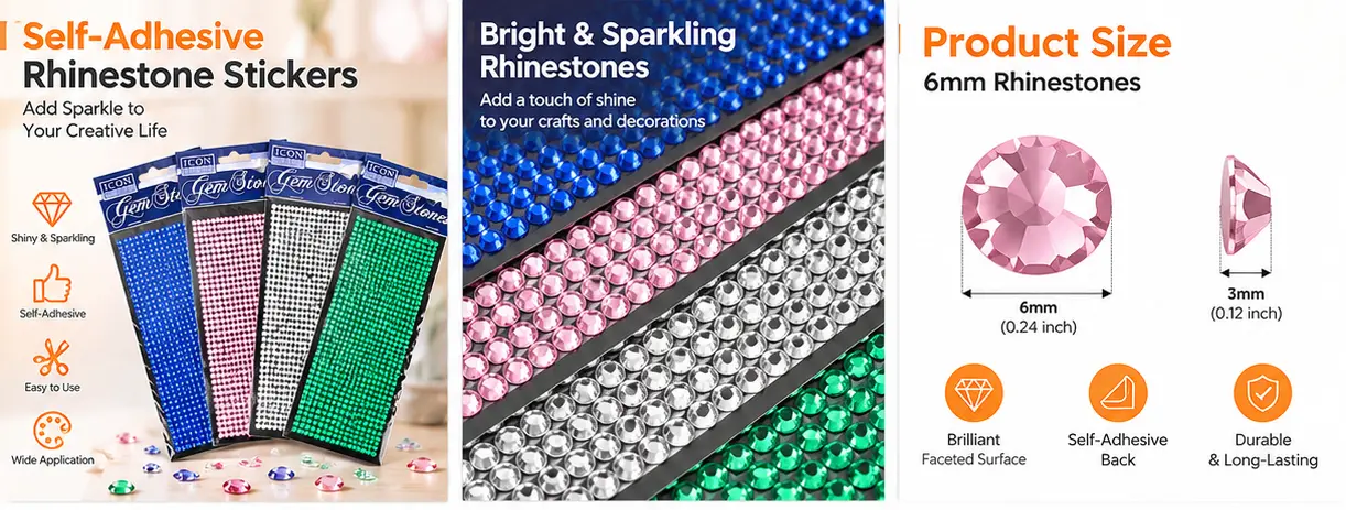 6mm Self-Adhesive Gem Sticker